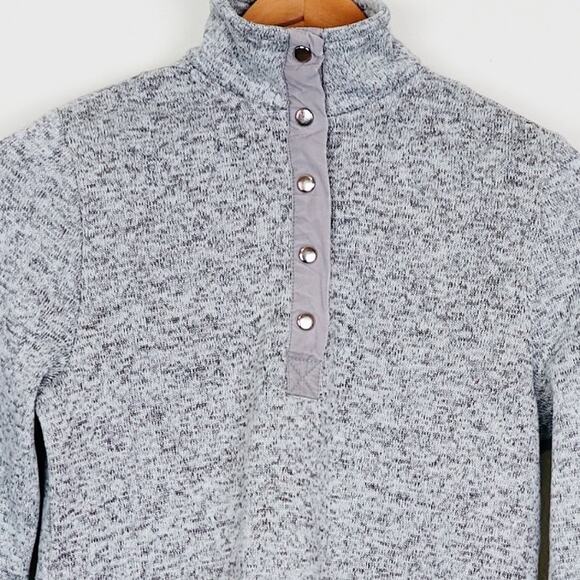 Simply Southern Size S Snap Down Pullover Fleece Top Down Pebble Gray - Picture 4 of 10